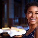 young woman smiling